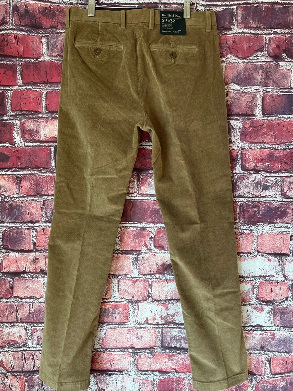 NWT Banana Republic Kentfield Corduroy Pants Vintage Straight 29x32 Tan